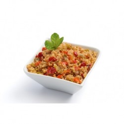 Quinoa tabbouleh with diced vegetables
